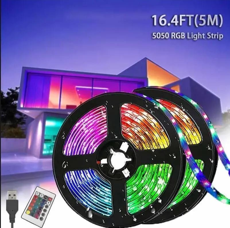 5050 RGB LED Strip Light 16.4FT Remote Control