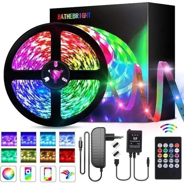 5050 RGB LED Strip Light 16.4FT Remote Control